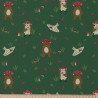 Algodón estampado GUMELO Bosque / Multicolor rojos